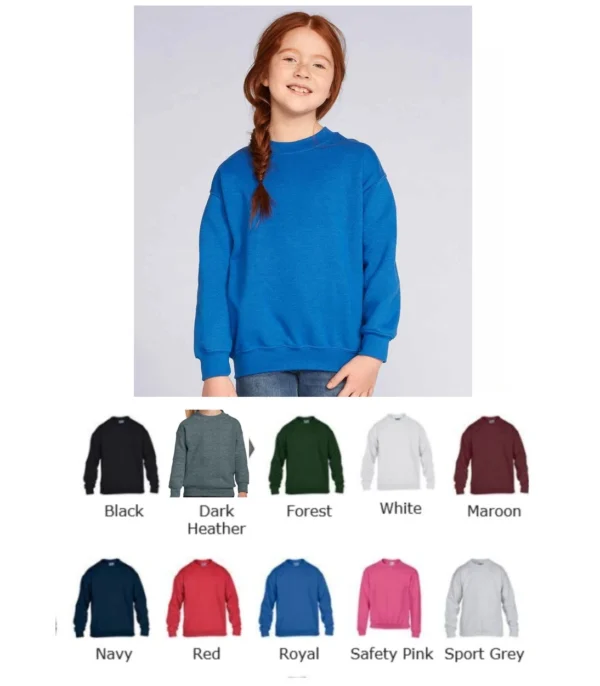 Gildan GD56B Heavyweight blend Youth Crew Neck Sweatshirt